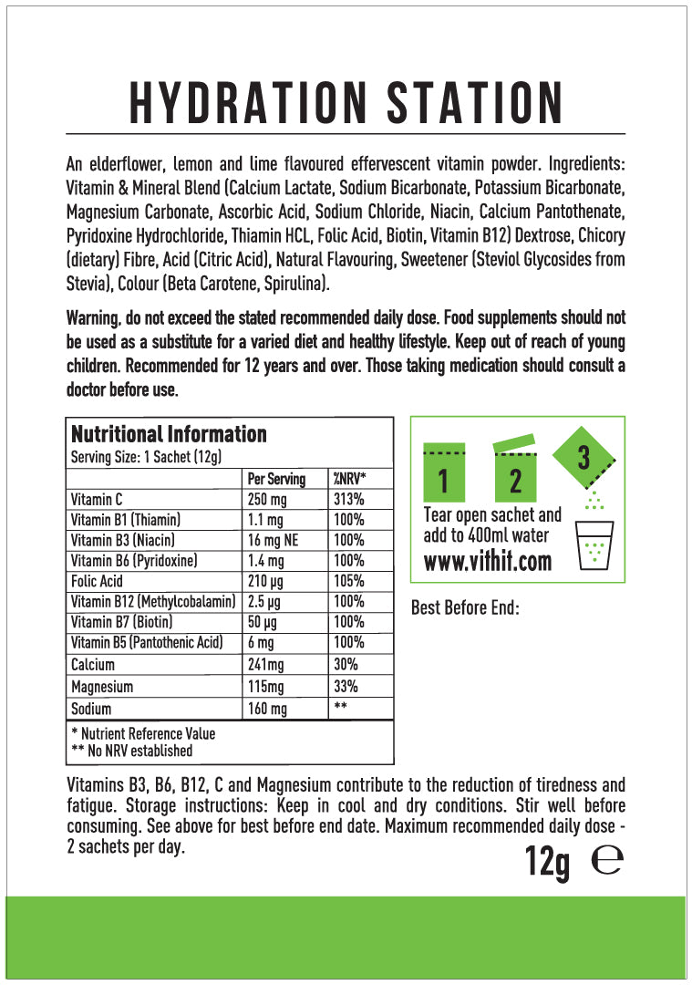 VITHIT XL Hydration Station - Lemon, Lime & Elderflower